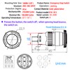 Mini Emergency Stop Push Button Switch 5/8" Hole 16mm 2