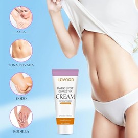 LOVOOD Crema corrector de manchas oscuras – axilas, cuello, axilas, rodillas, codos, áreas privadas, áreas íntimas – Fórmula mejorada, resultado insta