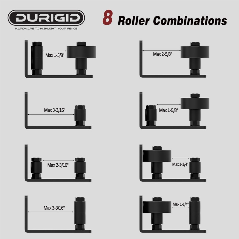 DURIGID 2 Pack Barn Door Floor Guide, Barn Door Guides