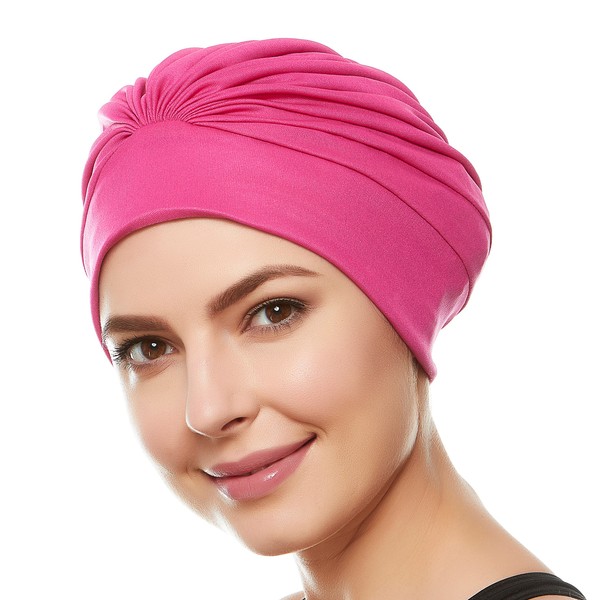 Beemo Swim Caps for Women Swimming Turban Polyester Latex Lined