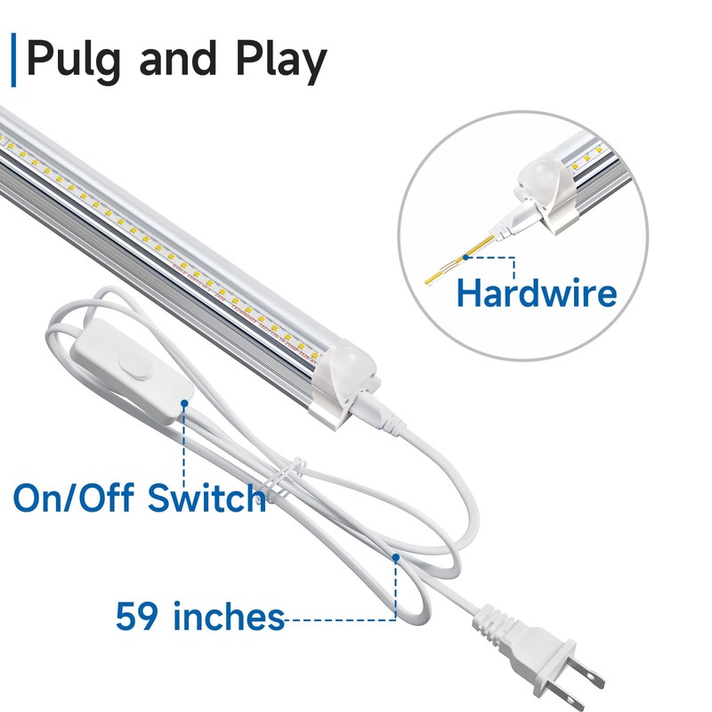 SHINESTAR 4FT Led Shop Lights, 40W 5000LM 5000K LED Shop