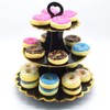 Tumtanm 3-Tier Cardboard Cupcake Stand, Disposable Cupcake Display Tower Stand