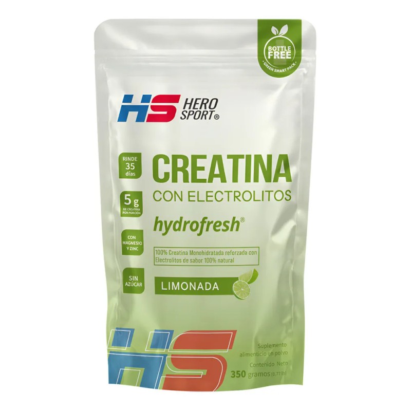 Hero Sport Creatina Monohidrata 350g + Electrolitos Limón