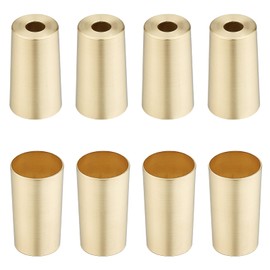 CHGCRAFT 8Pcs Metal Table Foot Cover Caps Iron Furniture Feet Covers Gold Column Furniture Legs Chair Feet Covers for Table Chair Leg, Column, Inner Size 1x2inch