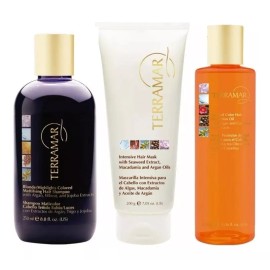 Terramar Mascarilla Capilar+óleo Fps Color Rojo +shampoo  Terramar
