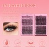 WAJJYM DIY Lash Clusters Kit, Lash Extension Kit, 640pcs, 30D&40D&50D&60D,