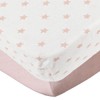 BabyCalin - Set of 2 Fitted Sheets Pink / Star