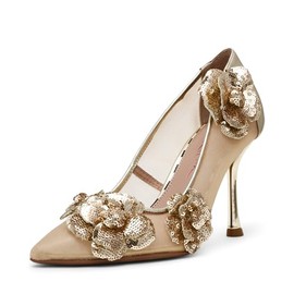Betsey Johnson Women's Rossa Pump, Gold, 9.5