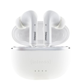 Intenso White Buds - TWS True Wireless Kopfhörer T302A mit Active Noise Cancelling und bis zu 35 Std. Musikwiedergabe, klein