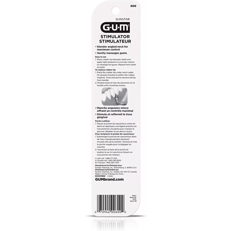 GUM Sunstar GUM Stimulator Tool for Gum Health Gentle Massage