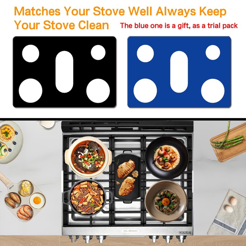 WHOLOPL Gas Stove Top Burner Covers for 30inch LG Gas