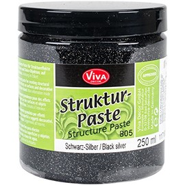 Viva Decor Structure Paste 8.45 oz. Black Silver, Acrylic, Multicoloured, 2.66 x 2.73 x 3.05 cm