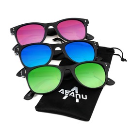 AEANU Polarized Sunglasses for Men Women - Sports Driving Fishing Golf Glasses - UV400 Protection - 3 pack GREEN/BLUE/ROSE