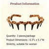3PCS Retro High Skull Headband, Zigzag Headbands for Women, Wedding