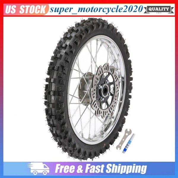 Unbranded 14" 60/100-14 Front Wheel Rim Tire Assembly For 125cc