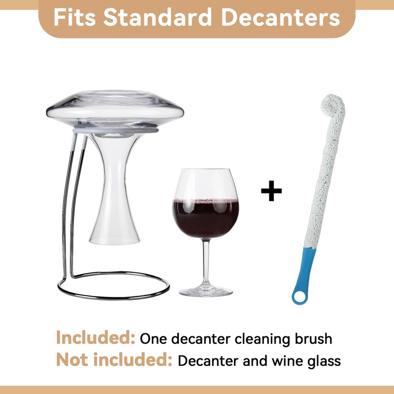 Lily's Home Wine Decanter Drying Stand with Rubber Coated Top