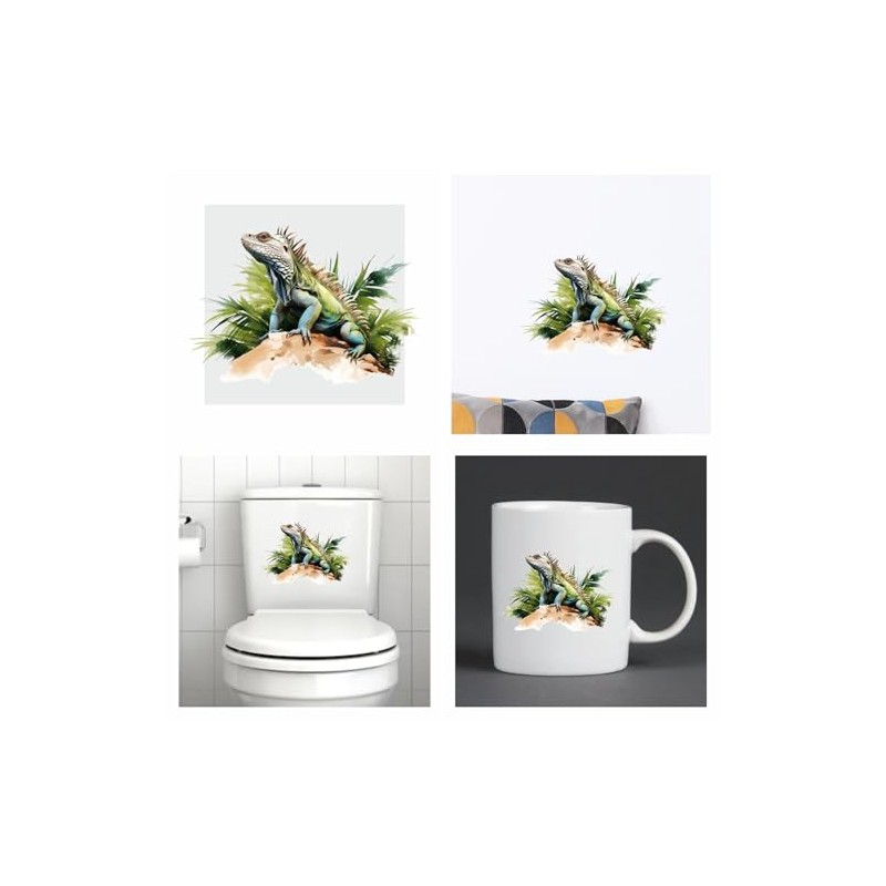 Iguana Stickers, Reptile Mugs & Cups, Wall Decor, Covering Marks,