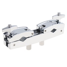 Adjustable Stainless Steel Cymbal Stand Bracket Multi Clamp for Drum Cymbal Stands & Holder, Silver Double Clip Clamp