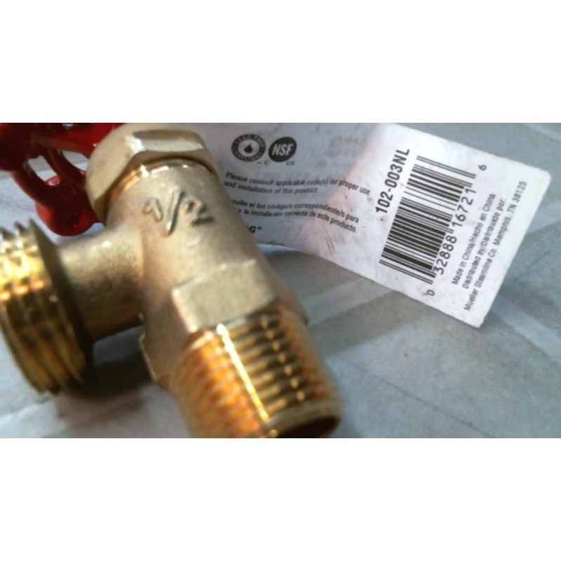 Pro-Line 102-003NL Boiler Drain Valve, 1/2" Brass, FREE SHIPPING