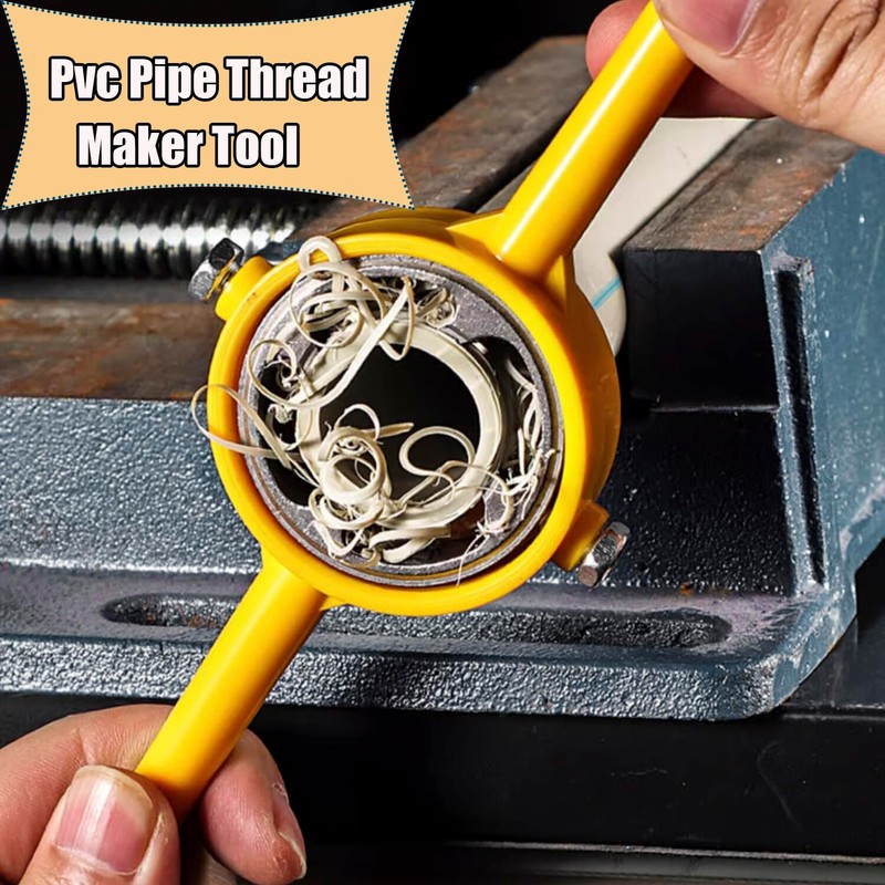 Treki 6Pcs PVC Pipe Thread Maker Tool, Plastic Pipe Round