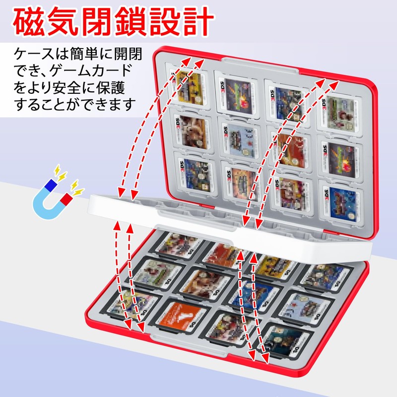 Homgaty 3DS Soft Case, 48 Pieces, 3DS/DS Compatible, 3DS Cassette