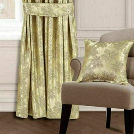 New Luxury Jacquard shimmer Glitter Quilted Bedspread Comforter Throw Bedding with Matching Pillow Shams (Gold MAYA, Filled Cushion 18" x 18")