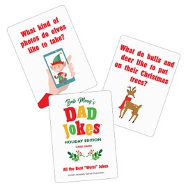 University Games, Bob Moog's Dad Jokes Holiday Edition Matching Card Game, Perfect for Game Night, for Ages 8 and Up, 2-6 Players