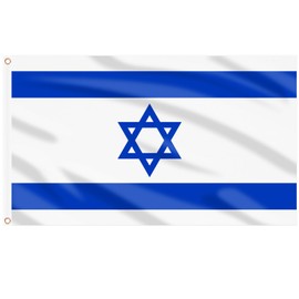 AhfuLife Israel Flag 90 x 150 cm - 1 Piece Israeli Flag Double-Sided with Brass Eyelets for National Party Celebration Garden House Indoor Outdoor Decoration