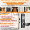 ANNFUZ Stainless Steel Mechanical Keypad Entry Door Handle Lock,Commercial Keyless
