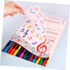 TEHAUX Music Note Pattern L-Shaped Folder Aesthetic PVC a Document
