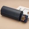 uxcell 3 Slots Leather Watch Travel Case Watch Roll Storage