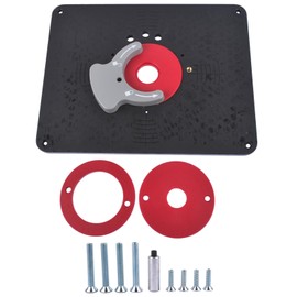 PRS4036 Series Precision Router Table Insert Plate Kit with Level-Loc Rings (Predrilled Holes) - Compatible with Bosch 1617 Porter Cable 690/890
