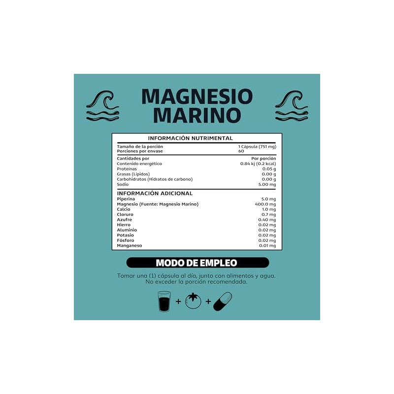 Beyond Vitamins Magnesio Marino Natural SIMAG. Alta Bio Disponibilidad y