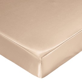 SiinvdaBZX Satin Crib Sheets for Baby Hair, Silky Soft Beige Crib Fitted Sheets for Standard Crib and Toddler Mattress, 28 x 52 x 8In (Pack of 1)