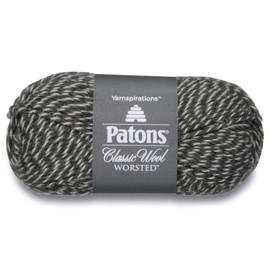 Patons Classic Wool Yarn, 3.5oz, Gauge 4 Medium, 100% Wool Dark Grey Marl - For Crochet, Knitting & Crafting