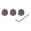 3Pcs Electric Guitar Skull Knobs Metal Volume Tone Head Cap