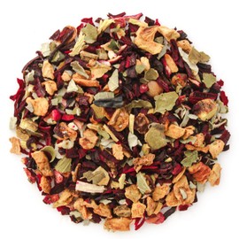 Teabloom Organic Herbal Tea, Wildberry Mélange Loose Leaf Tea, Berry Flavor Herbal Tea, USDA Organic Whole Leaf Blend, 3.88 oz/110 g Canister Makes 35-50 Cups