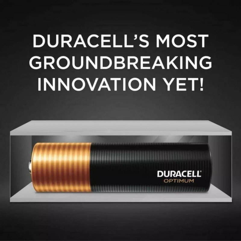 Duracell Alkaline Battery Optimum AA Size Single Use Home Backup