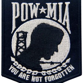 POW MIA You are Not Forgotten Patch Embroidered Morale Applique Iron On Sew On Emblem