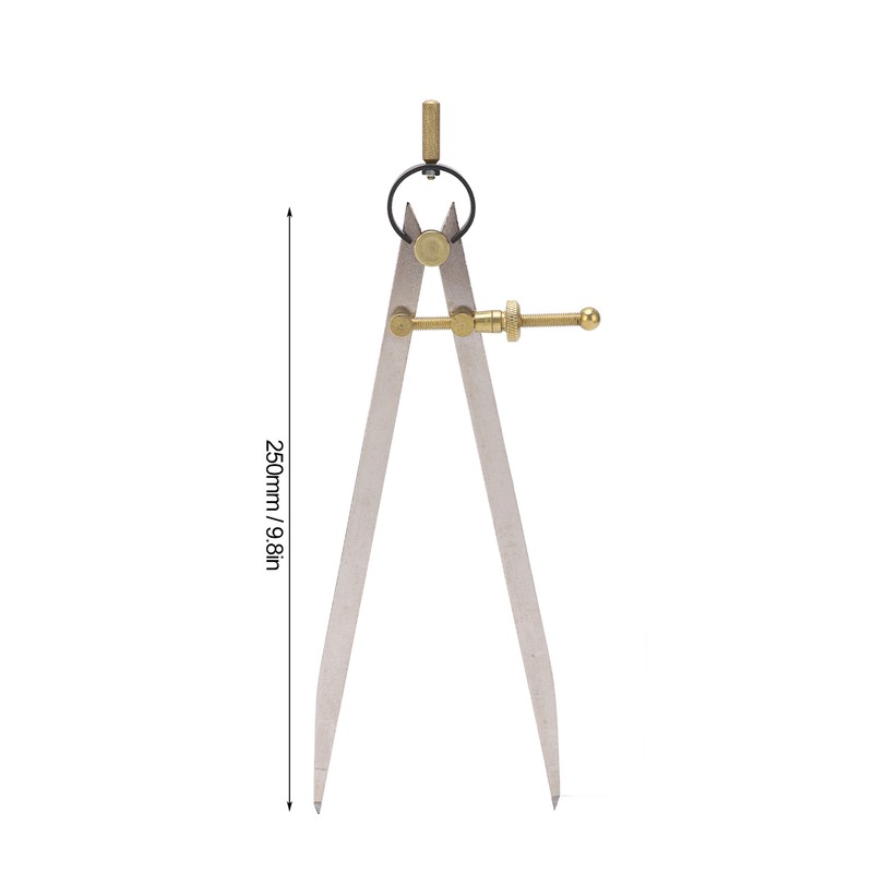 Wing Divider High Accuracy Rust Resistant Gold Adjustable Lockable Leather