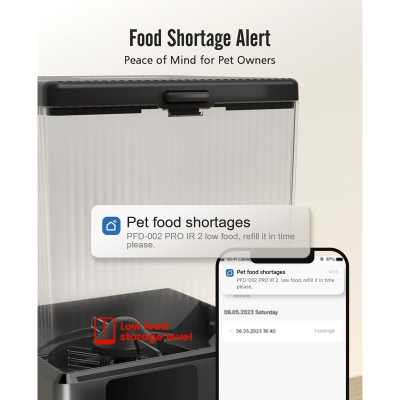 oneisall Automatic Cat Feeder with 5G WiFi, Automatic Cat Food