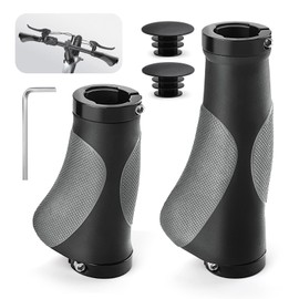 GlasFlength Ergonomic Bicycle Grips MTB Bicycle Handlebar Grips Mountain Bike Grips Bicycle Ergonomic Bicycle Grips 22 mm Suitable for Urban Bikes Scooter E-Bike (Black)