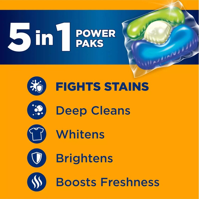 Arm & Hammer plus Oxiclean 5-In-1 Laundry Detergent Power Paks,