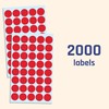 2000 Pieces, 20mm - Red Dot Stickers, Sticky Dots Round