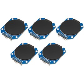ARCELI 5pcs GC9A01 1.28 Inch Round TFT Display with 240 x 240 Resolution and SPI Interface for Arduino, DC 3.3V LCD Display Module for Display Devices, Instrument Display and Real-time Monitoring