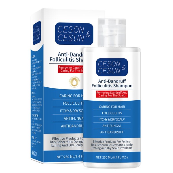Ceson&Cesun Anti-Fungal/Anti Dandruff 2 in 1 Shampoo for Folliculitis, Scalp