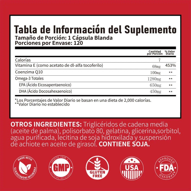 Mvpcare Ultra Ubiquinol Coq10 100mg 120caps Coenzima Q10 Sabor