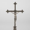 BC Catholic Metal Crucifix Standing Cross, Jesus Christ Cross for