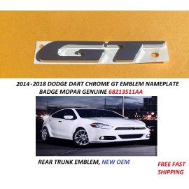Mopar 2014-2018 DODGE DART CHROME GT EMBLEM NAMEPLATE BADGE MOPAR GENUINE 68213511AA