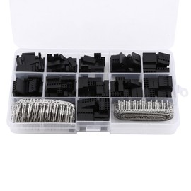620Pcs Jumper Wire Cable Pin Header Connector Housing Kit Male & Female Crimp Pins Terminal with Box